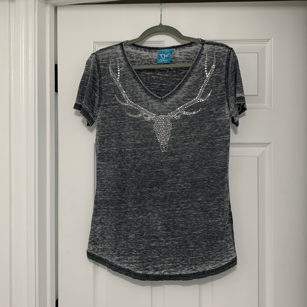 Grey T-Shirt - Cowgirl Hardware - Size: L
